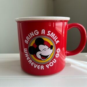 Hallmark Red and White Ceramic Mug with Mickey Mouse